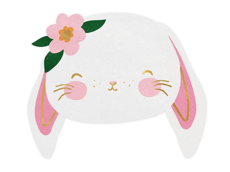 Servetten Konijn 14,5cm 20st van Partydeco koop je bij Partywinkel