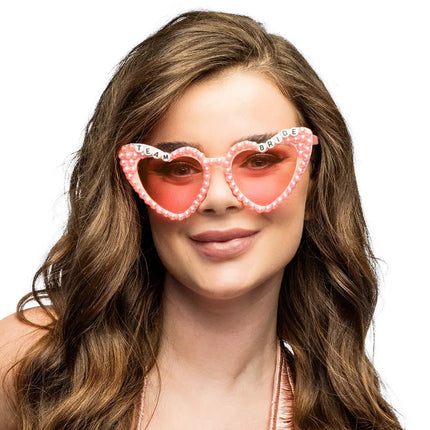 Set 3 partybrillen Pearl 'Team bride' van Boland koop je bij Partywinkel