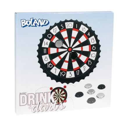 Set drankspel drink & dart (dartbord 25cm, 6 bierdopjes) van Boland koop je bij Partywinkel