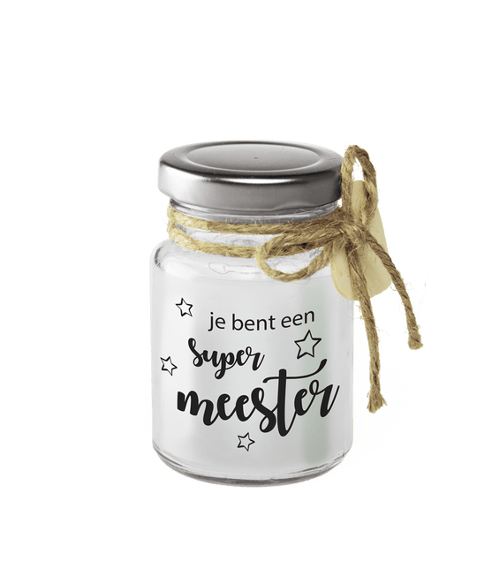 Sfeerlampje Super Meester 14cm van Paper Dreams koop je bij Partywinkel