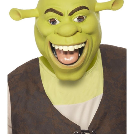 Shrek Masker Groen Latex van Smiffys koop je bij Partywinkel