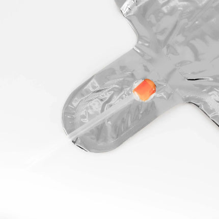 0 Jaar Cijfer Ballon Zilver Leeg 85cm