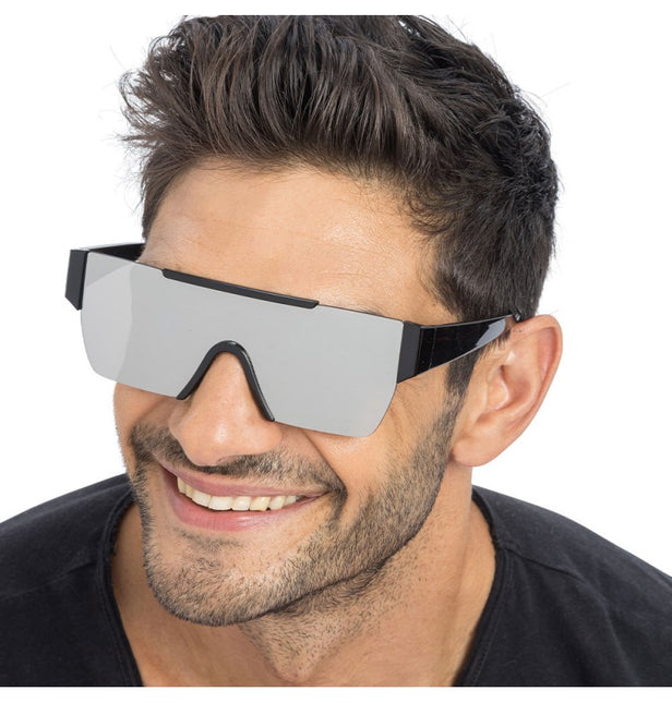 Zilveren Spiegel Effect Bril – 15 cm x 15 cm x 5,2 cm