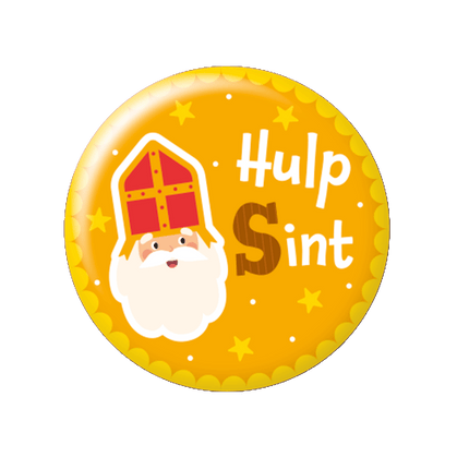 Sinterklaas Button Hulp Sint 5,5cm van Paper Dreams koop je bij Partywinkel