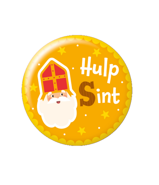 Sinterklaas Button Hulp Sint 5,5cm van Paper Dreams koop je bij Partywinkel