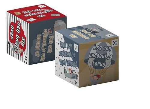 Sinterklaas Dobbelsteen 12cm van Haza Witbaard koop je bij Partywinkel