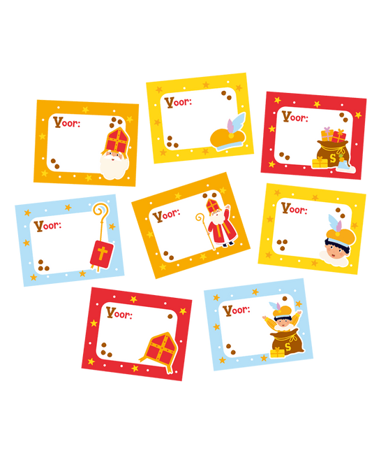 Sinterklaas Naamstickers 50st van Paper Dreams koop je bij Partywinkel