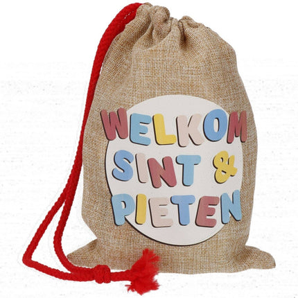 Sinterklaas Uitdeeltasje Jute 25cm van Folat koop je bij Partywinkel