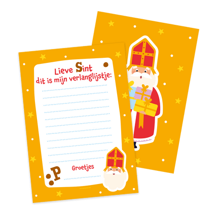 Sinterklaas Verlanglijstjes 16cm 6st van Paper Dreams koop je bij Partywinkel