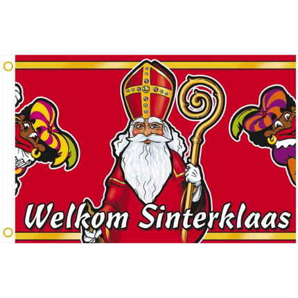 Sinterklaas Vlag 90cm van Haza Witbaard koop je bij Partywinkel