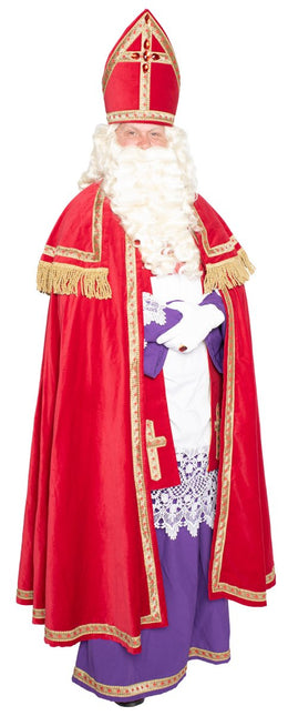 Sinterklaaspak Compleet Fluweel 4 delig van Haza Witbaard koop je bij Partywinkel