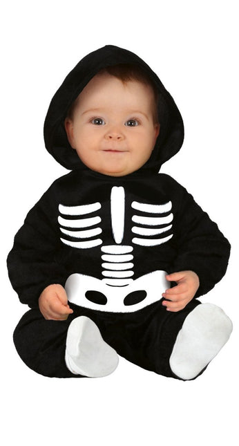 Skelet Halloween Kostuum Baby zwart - wit van Fiestas Guirca koop je bij Partywinkel