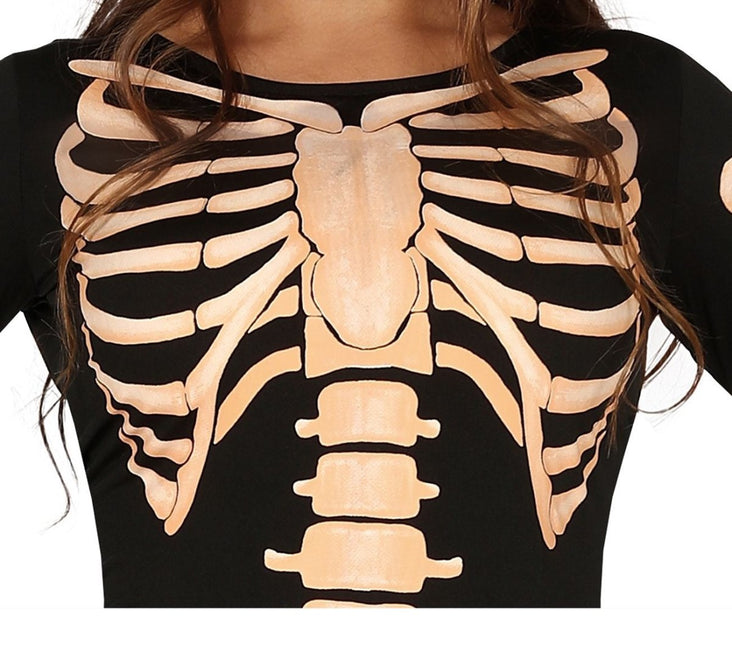 Skelet Halloween Kostuum Dames Jumpsuit van Fiestas Guirca koop je bij Partywinkel