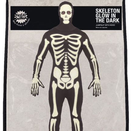 Skelet Halloween Kostuum Heren Zwart L van Fiestas Guirca koop je bij Partywinkel