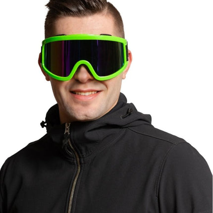 Ski Bril Groen van Partychimp koop je bij Partywinkel