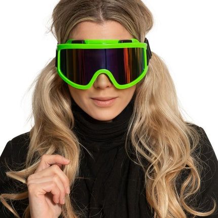 Ski Bril Groen van Partychimp koop je bij Partywinkel