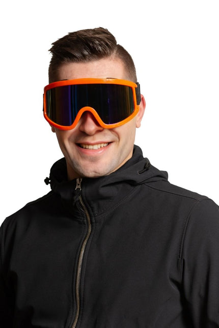 Ski Bril Oranje van Partychimp koop je bij Partywinkel
