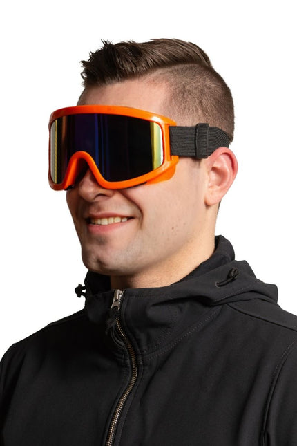 Ski Bril Oranje van Partychimp koop je bij Partywinkel