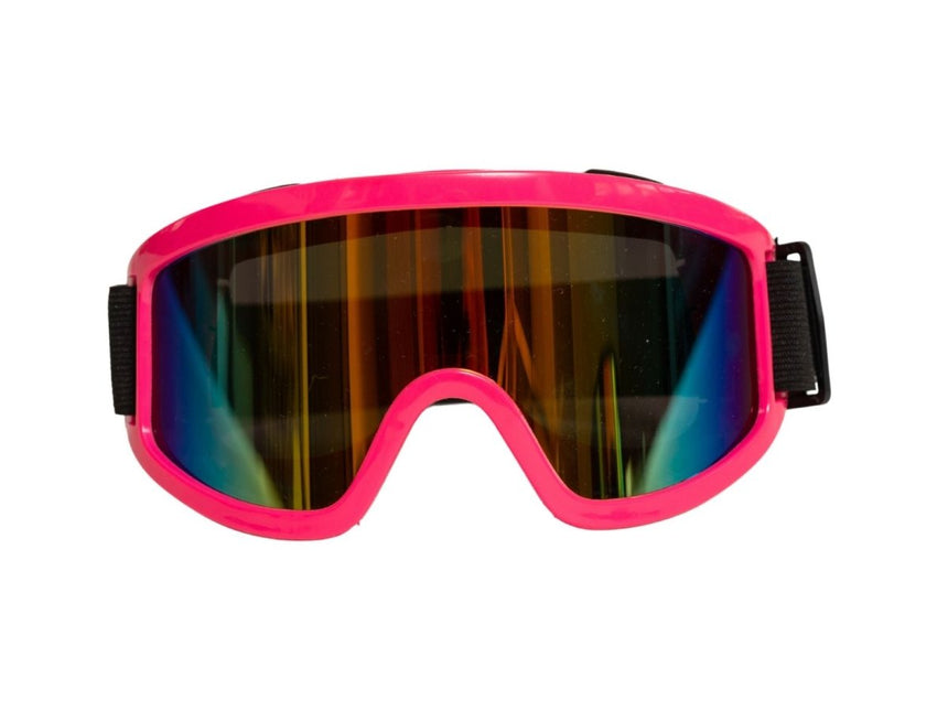 Skibril Neon Roze van Partychimp koop je bij Partywinkel