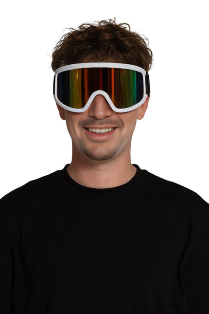 Skibril Wit van Partychimp koop je bij Partywinkel