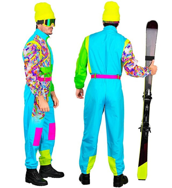 Skier/Snowboarder Lichtblauw/Groen Dames Heren van Widmann koop je bij Partywinkel