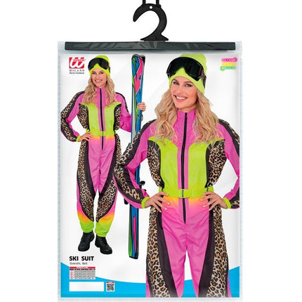 Skier/Snowboarder Luipaard Roze/Geel Dames van Widmann koop je bij Partywinkel