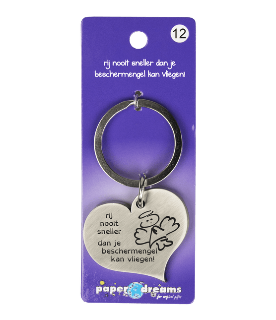 Sleutelhanger Beschermengel 10cm van Paper Dreams koop je bij Partywinkel