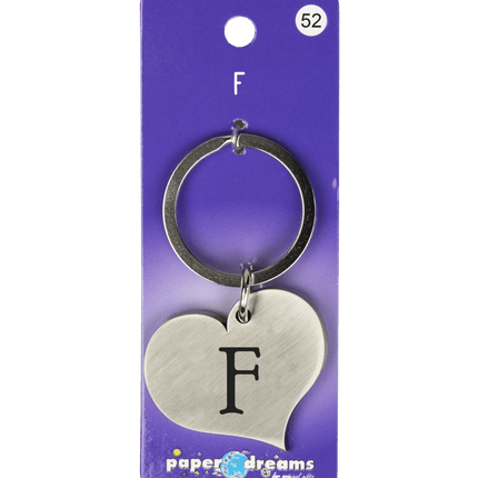Sleutelhanger F 10cm van Paper Dreams koop je bij Partywinkel