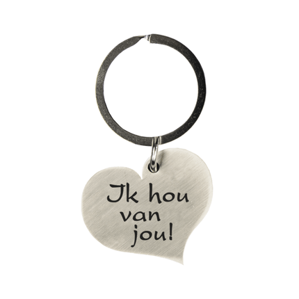 Sleutelhanger Hart Ik Hou Van Jou 10cm van Paper Dreams koop je bij Partywinkel