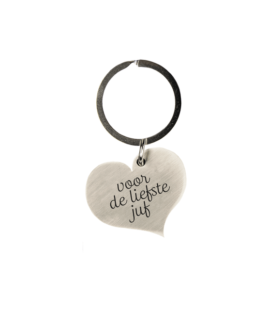 Sleutelhanger Liefste Juf 10cm van Paper Dreams koop je bij Partywinkel