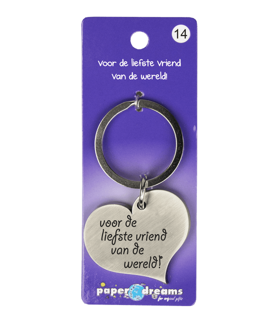 Sleutelhanger Vriend 10cm van Paper Dreams koop je bij Partywinkel