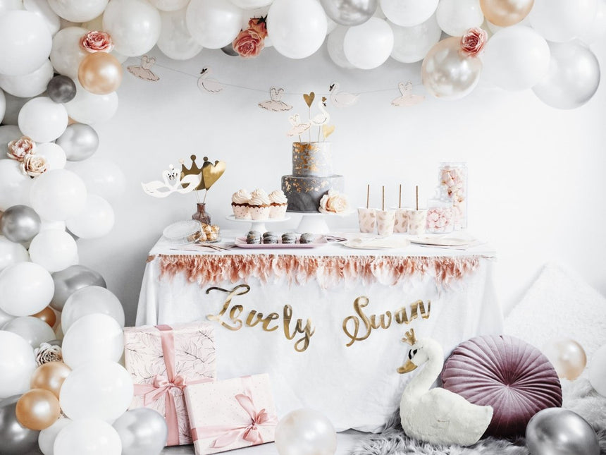 Slinger Lovely Swan Goud 64cm van Partydeco koop je bij Partywinkel