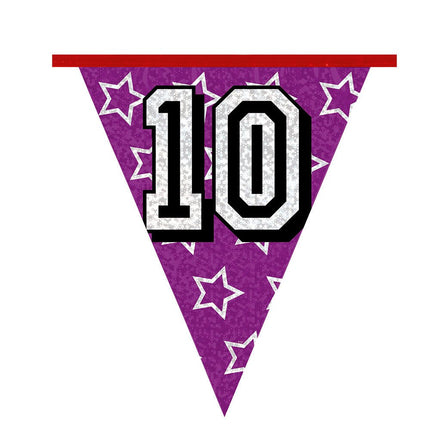 Slingers 10 Jaar Glitter 8m van Boland koop je bij Partywinkel