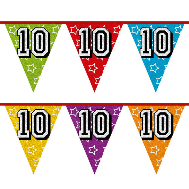 Slingers 10 Jaar Glitter 8m van Boland koop je bij Partywinkel