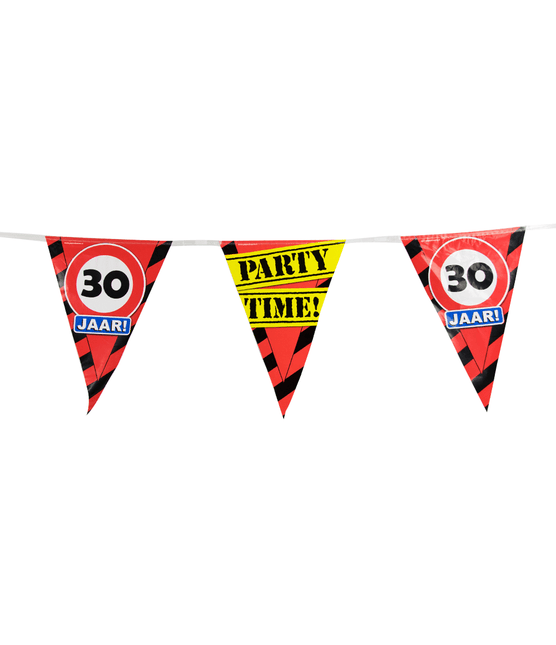 Slingers 30 jaar Verkeersbord 10m van Paper Dreams koop je bij Partywinkel