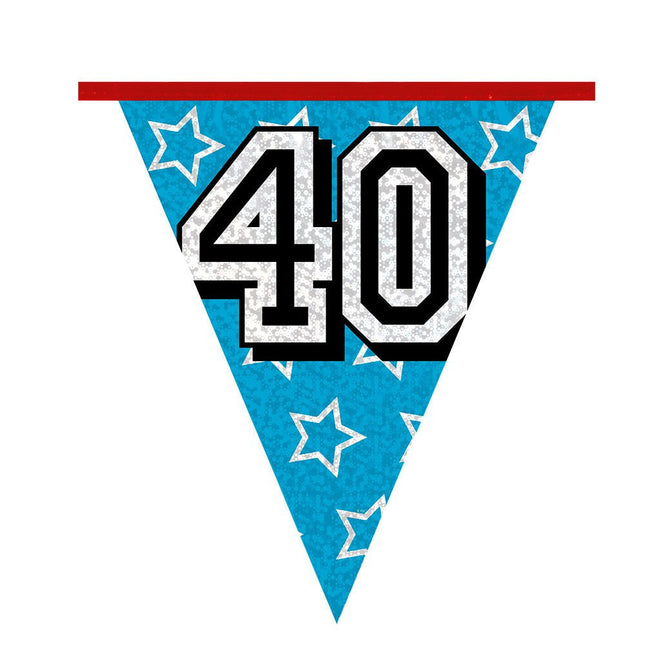 Slingers 40 Jaar Glitter 8m van Boland koop je bij Partywinkel