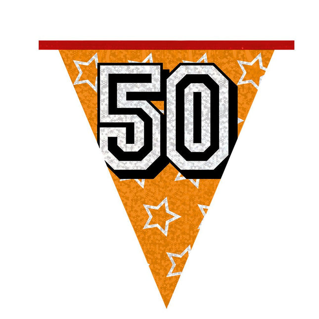 Slingers 50 Jaar Glitter 8m van Boland koop je bij Partywinkel