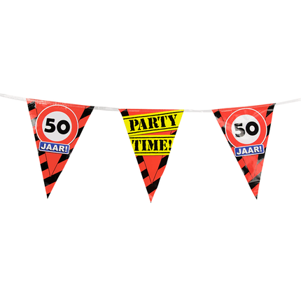 Slingers 50 jaar Verkeersbord 10m van Paper Dreams koop je bij Partywinkel