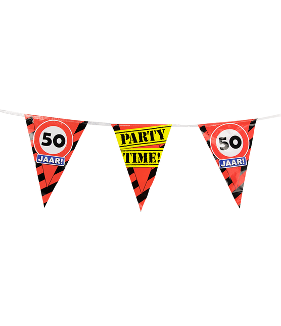 Slingers 50 jaar Verkeersbord 10m van Paper Dreams koop je bij Partywinkel