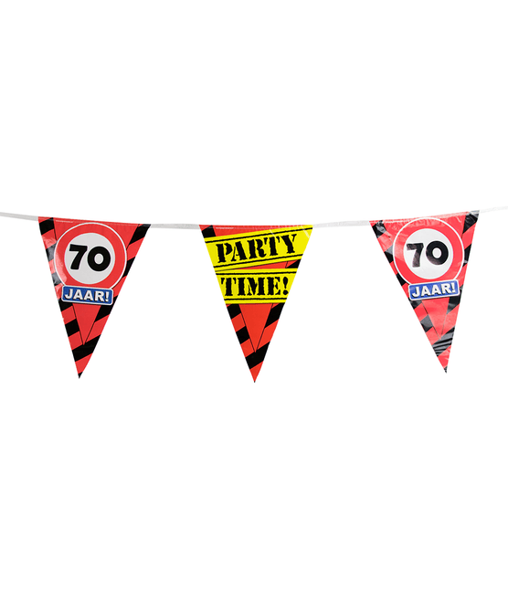 Slingers 70 jaar Verkeersbord 10m van Paper Dreams koop je bij Partywinkel