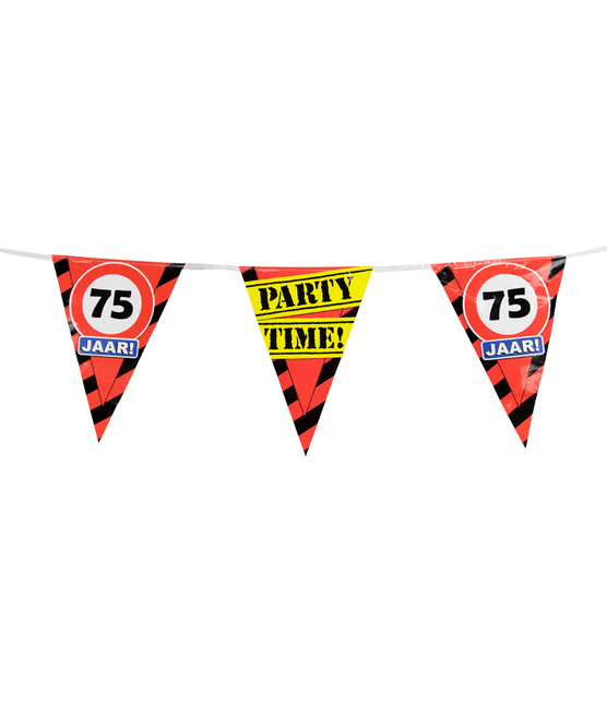 Slingers 75 jaar Verkeersbord 10m van Paper Dreams koop je bij Partywinkel