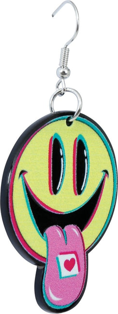 Smiley Oorbellen 2st van Fiestas Guirca koop je bij Partywinkel