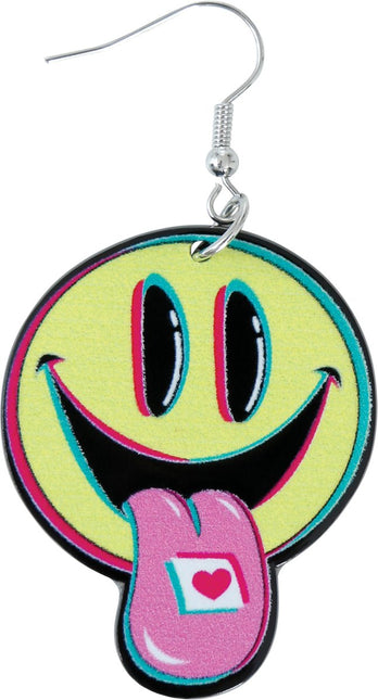 Smiley Oorbellen 2st van Fiestas Guirca koop je bij Partywinkel