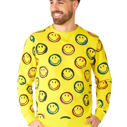 Smiley Smudge Trui Heren OppoSuits van OppoSuits koop je bij Partywinkel