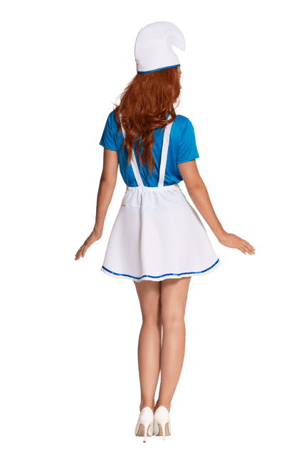 Smurfen Pak Blauw Wit Dames van Partychimp koop je bij Partywinkel