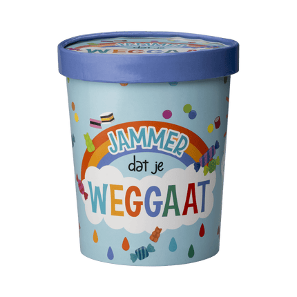 Snoepbakje Jammer Dat Je Weggaat 12cm van Paper Dreams koop je bij Partywinkel