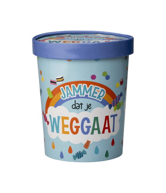 Snoepbakje Jammer Dat Je Weggaat 12cm van Paper Dreams koop je bij Partywinkel