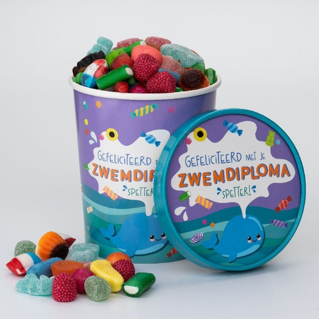 Snoepbakje Zwemdiploma 12cm van Paper Dreams koop je bij Partywinkel
