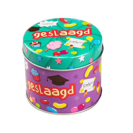 Snoepblik Geslaagd School 9cm van Paper Dreams koop je bij Partywinkel