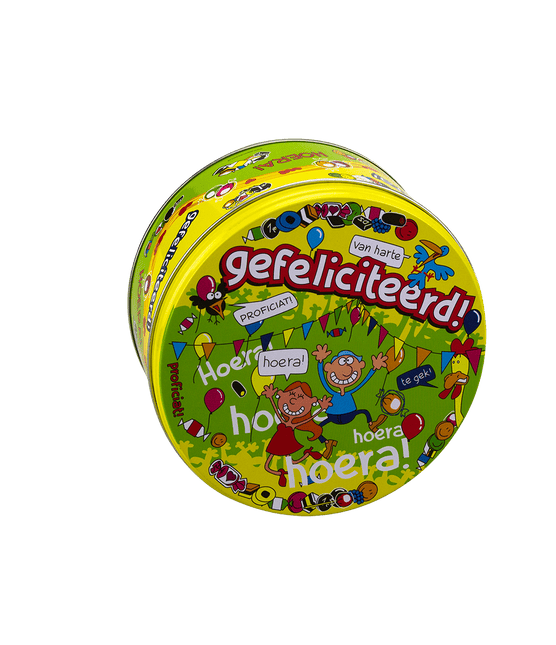 Snoeptrommel Gefeliciteerd 14cm van Paper Dreams koop je bij Partywinkel